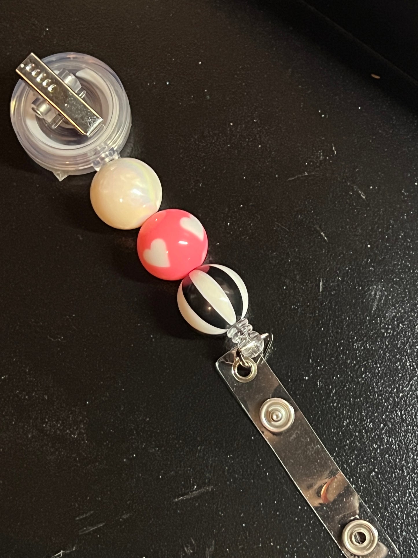*INTERCHANGEABLE* Badge Reel Base PINK HEART