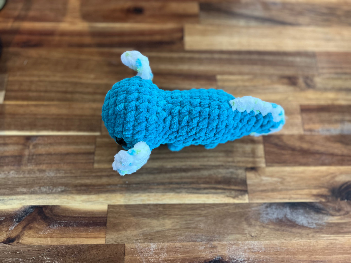 Crocheted Teal Axolotl