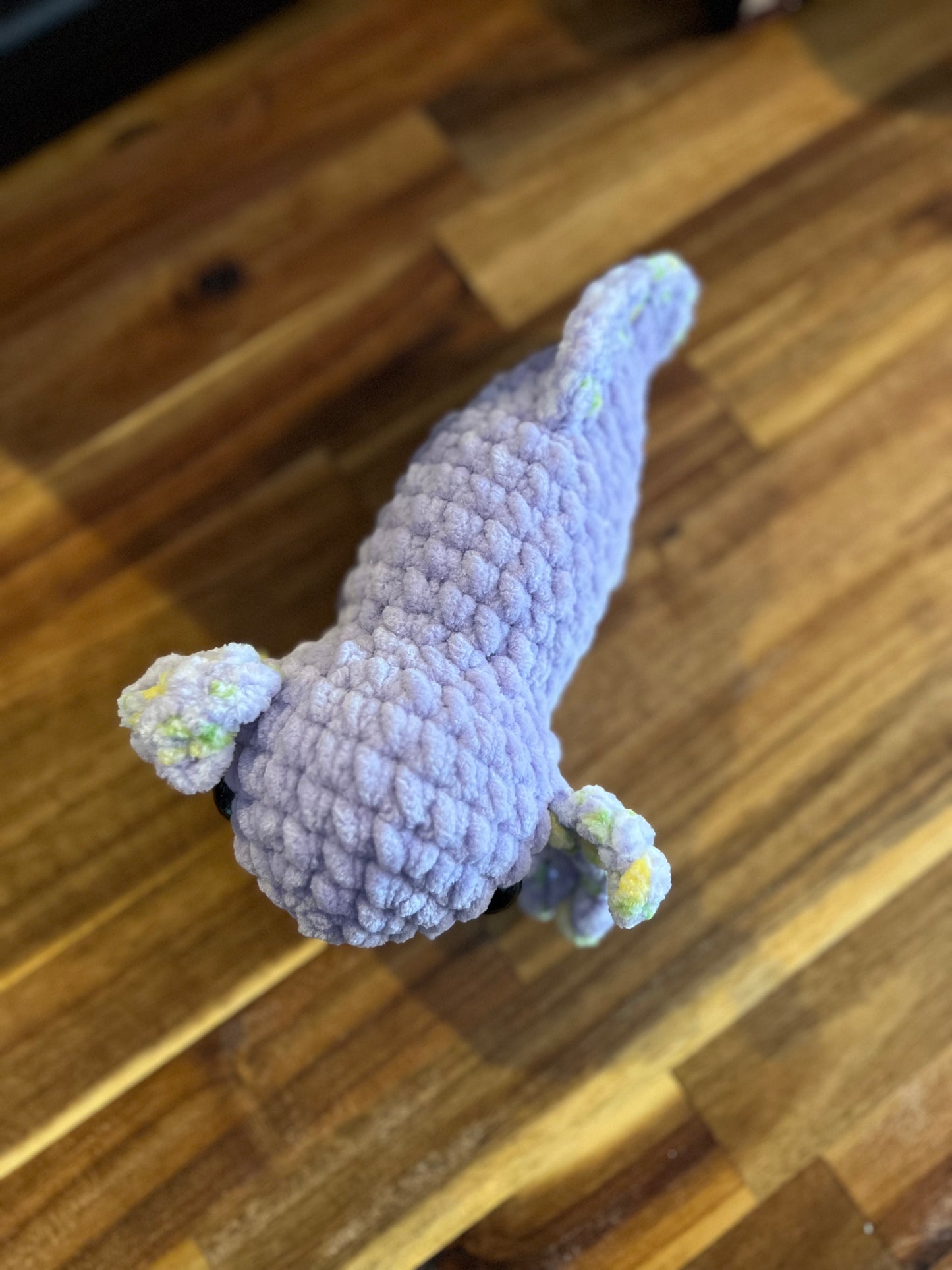 Crocheted Purple Axolotl