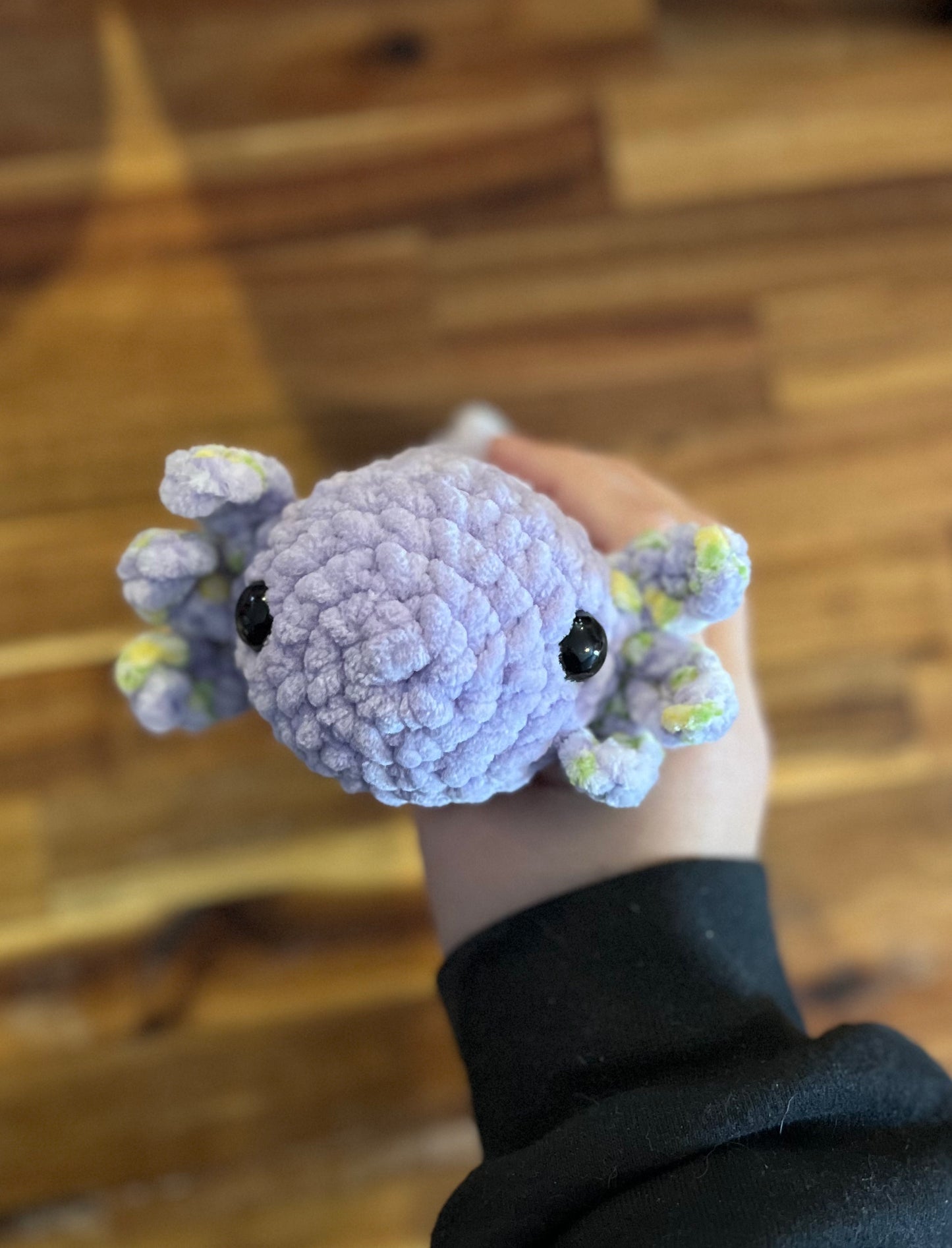 Crocheted Purple Axolotl
