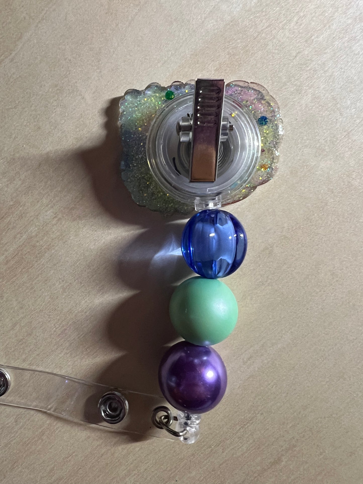 Mental Health Brain/Floral Badge Reel