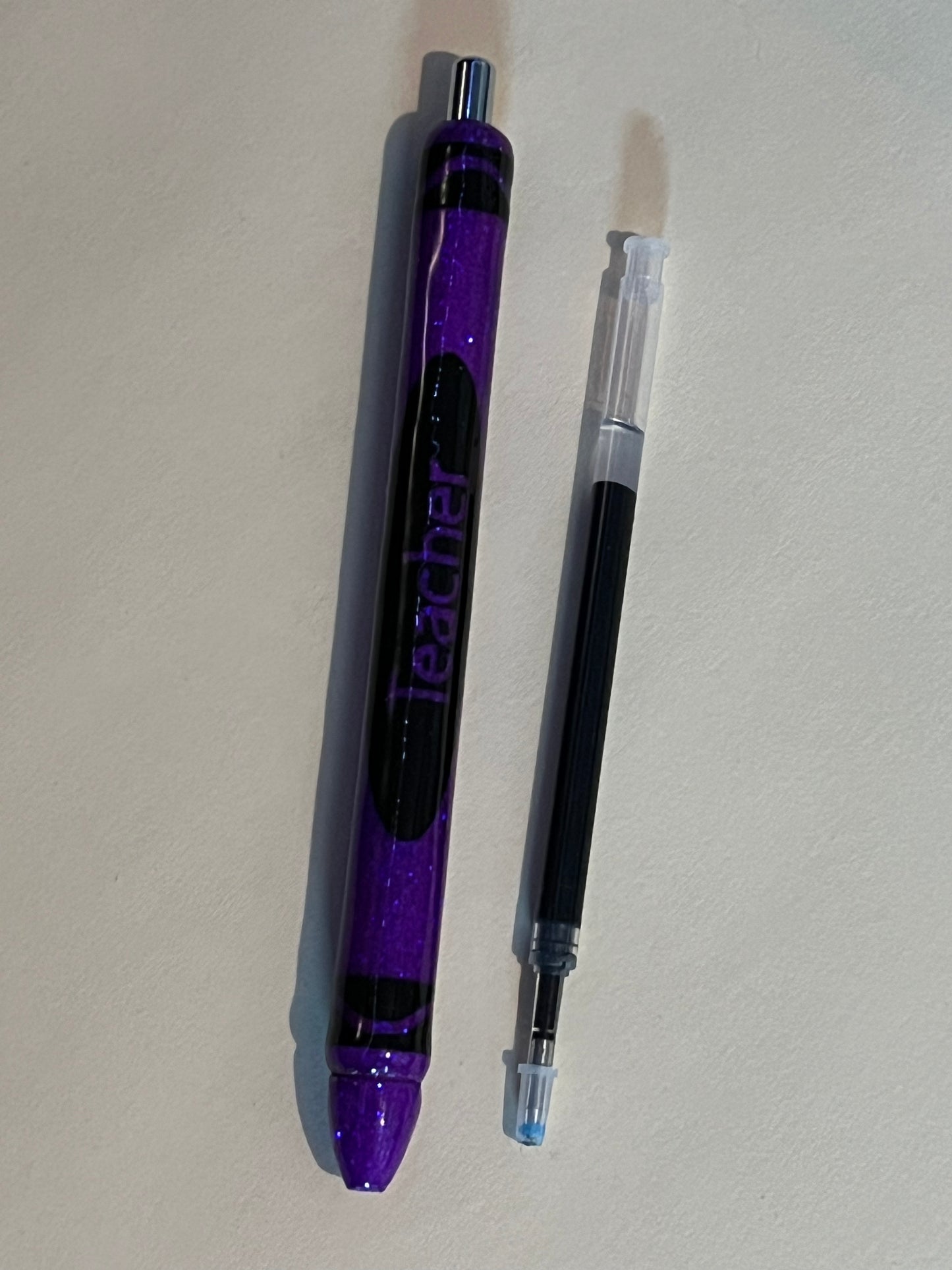 Purple Teacher “Crayon” Gel Pen