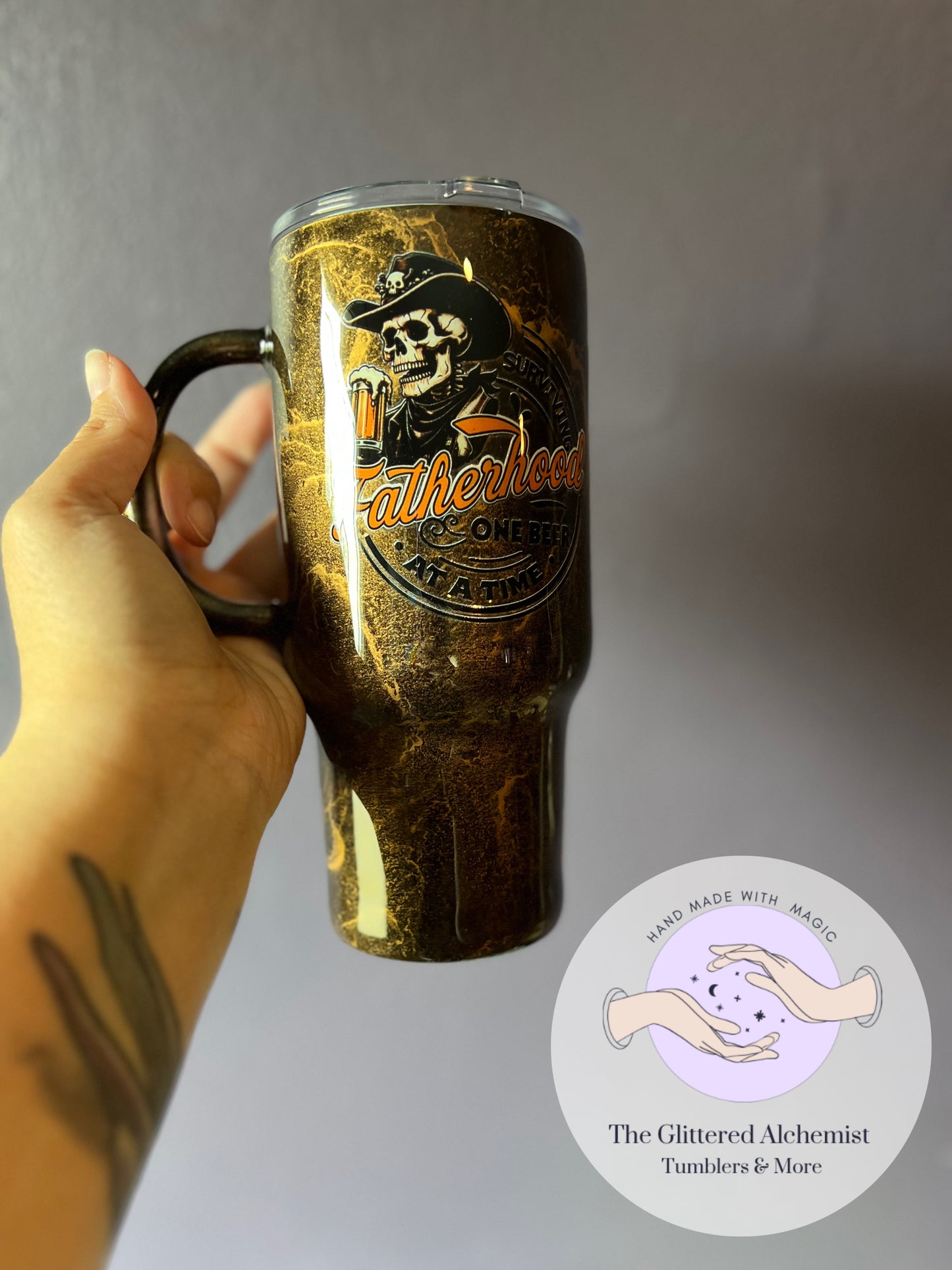 24oz Handle Fatherhood Tumbler