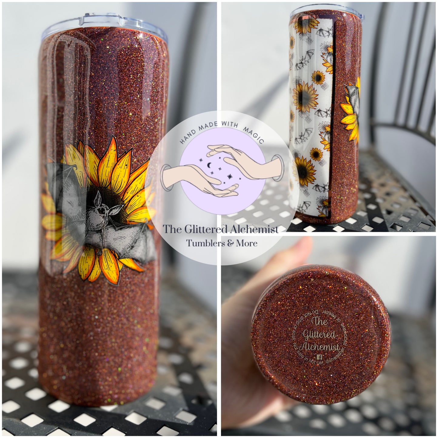 Sunflower Bat Tumbler