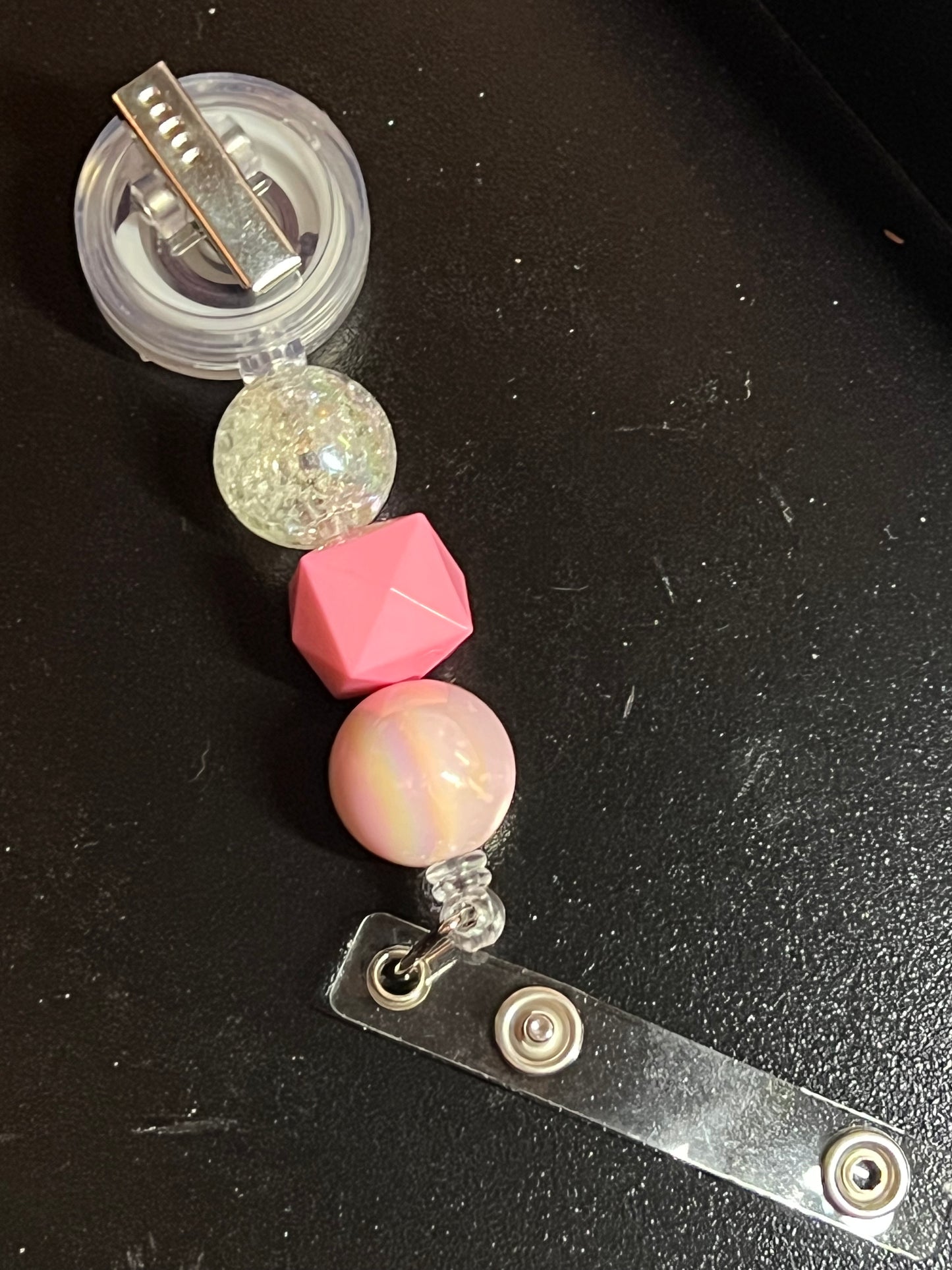 *INTERCHANGEABLE* Badge Reel Base ONLY~ PINKS