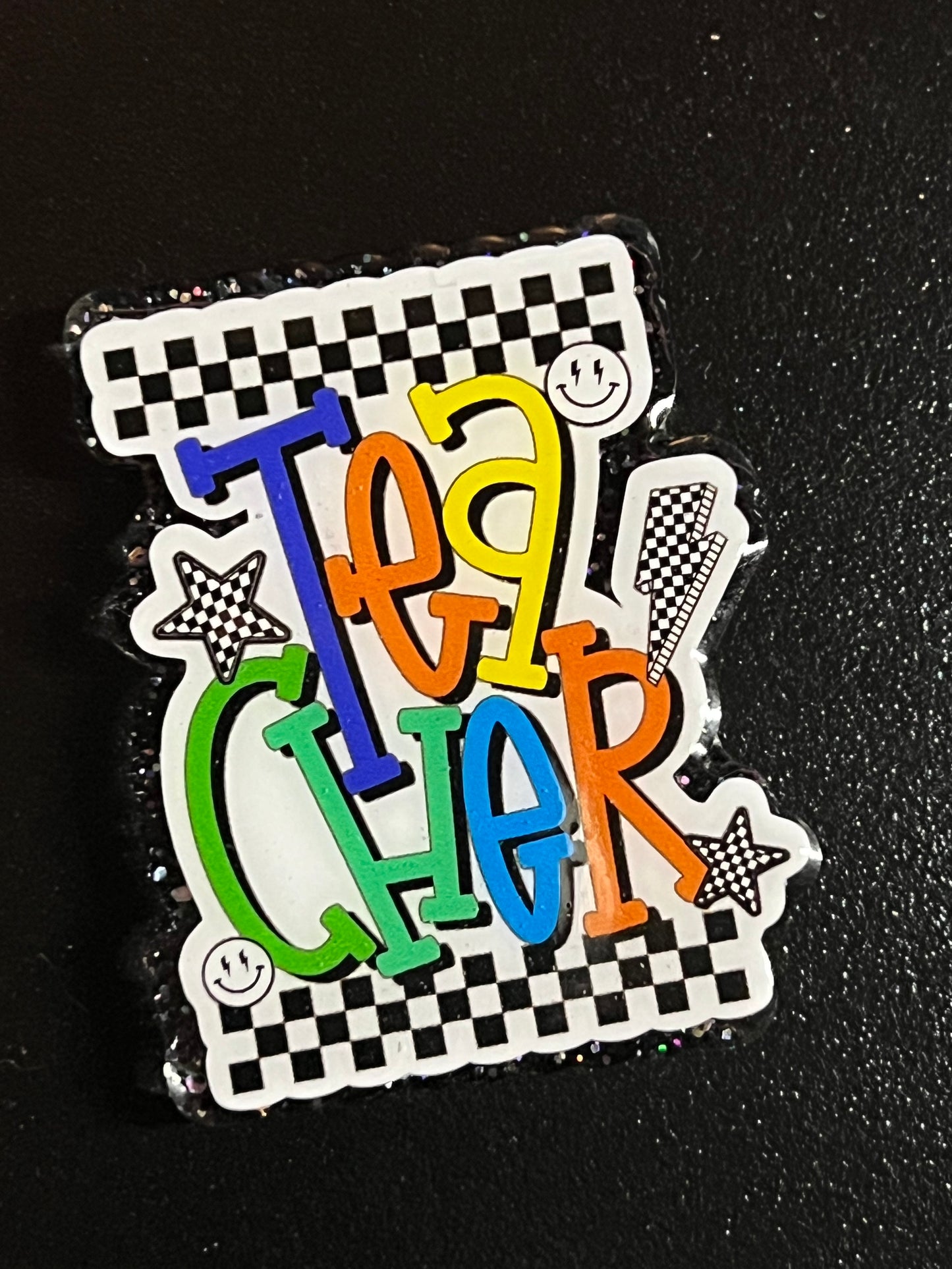 *INTERCHANGEABLE* Badge Reel Topper Only~ Teacher