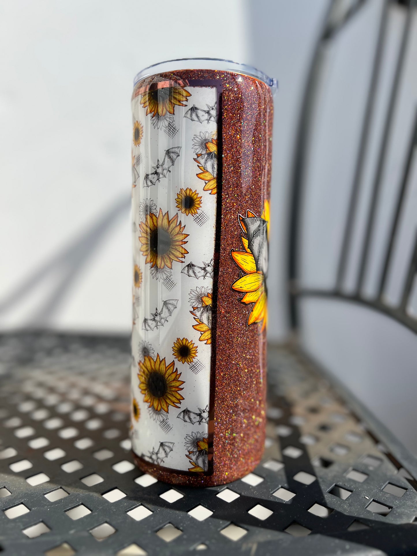Sunflower Bat Tumbler