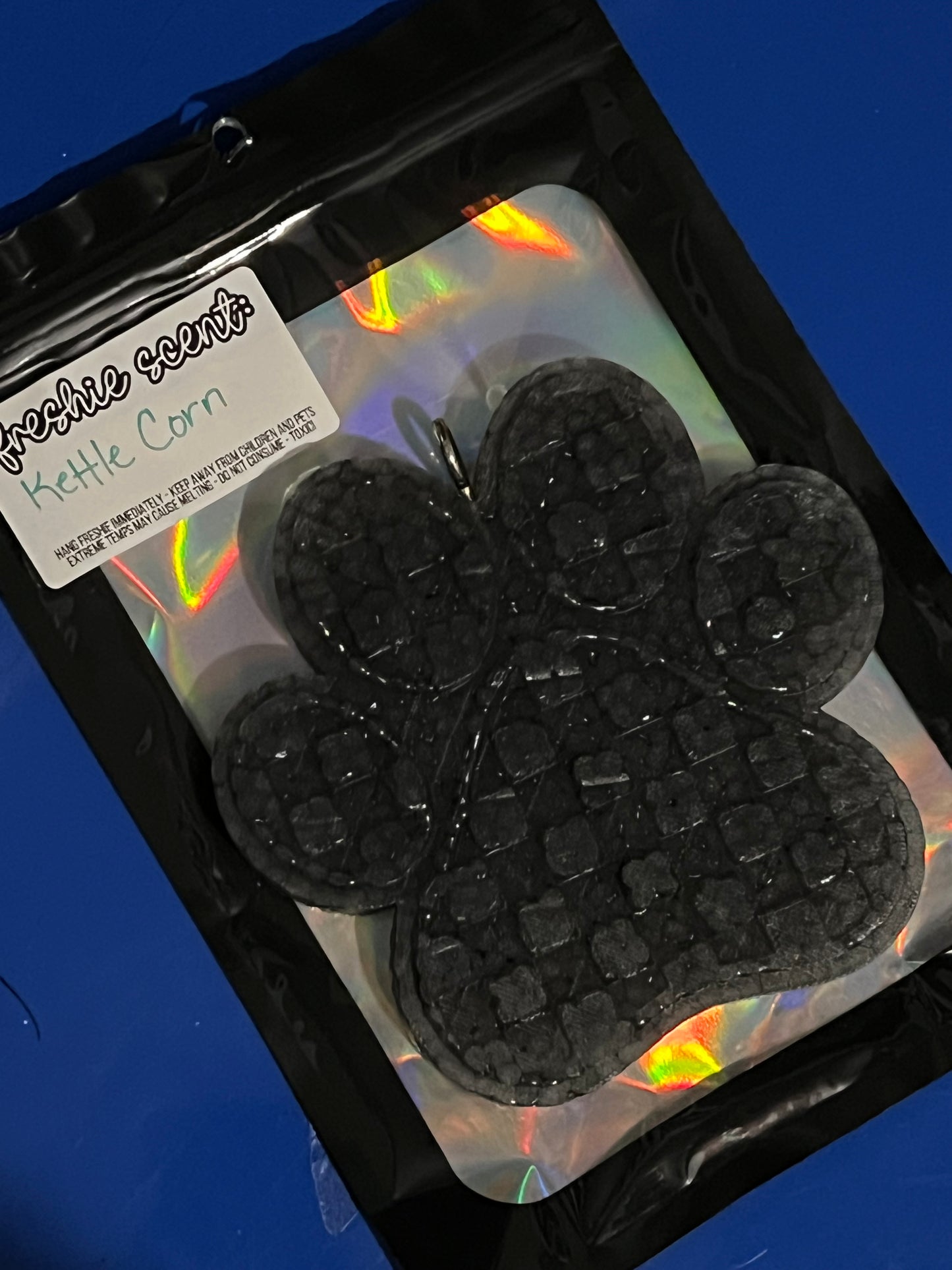 *Unfinished* Large Paw Print Car Freshie (KettleCorn Scent)