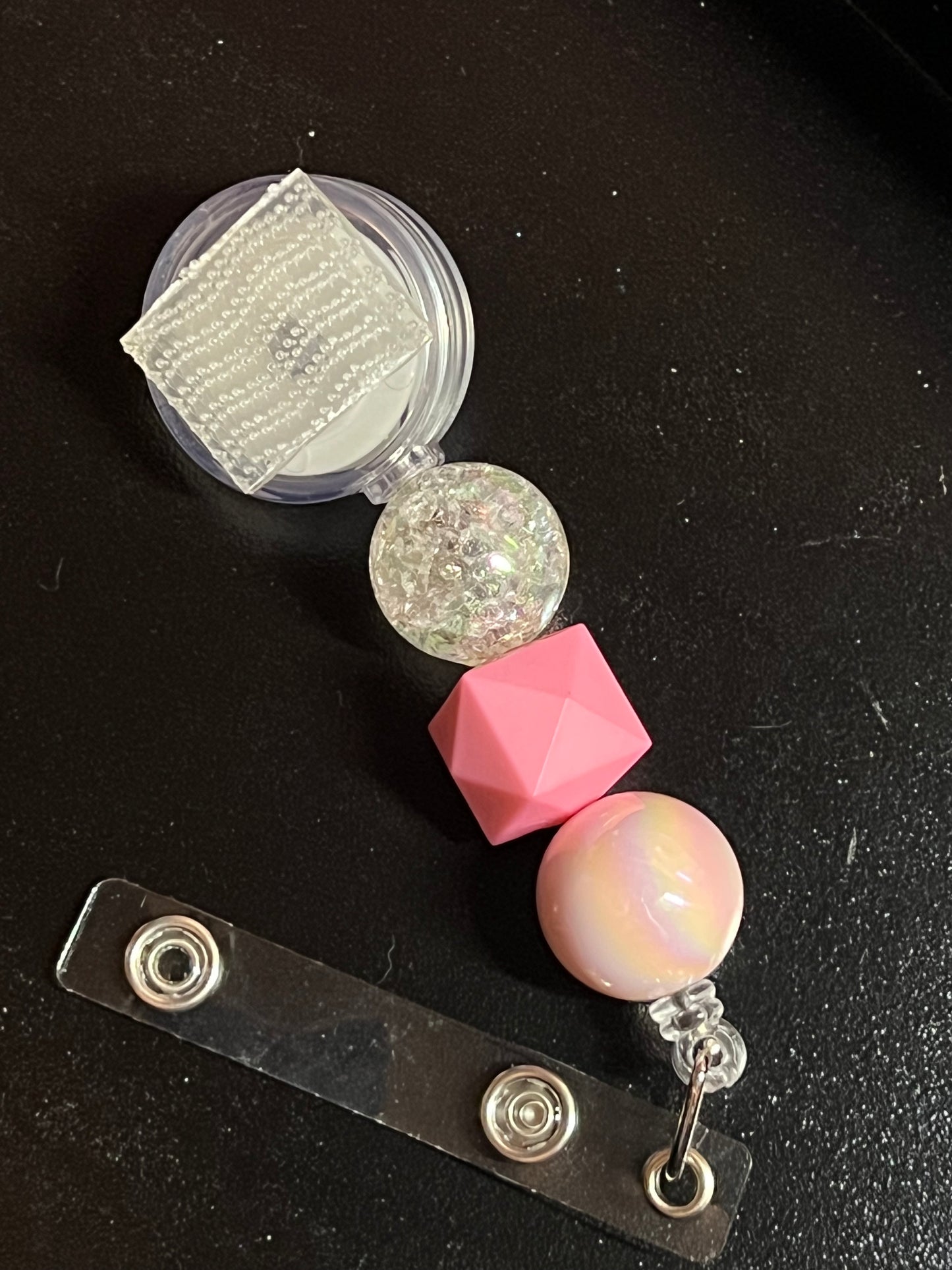 *INTERCHANGEABLE* Badge Reel Base ONLY~ PINKS