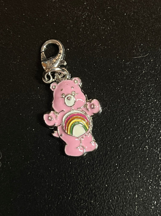 Pink Bear Charm ONLY (attach to Badge Reel Base)