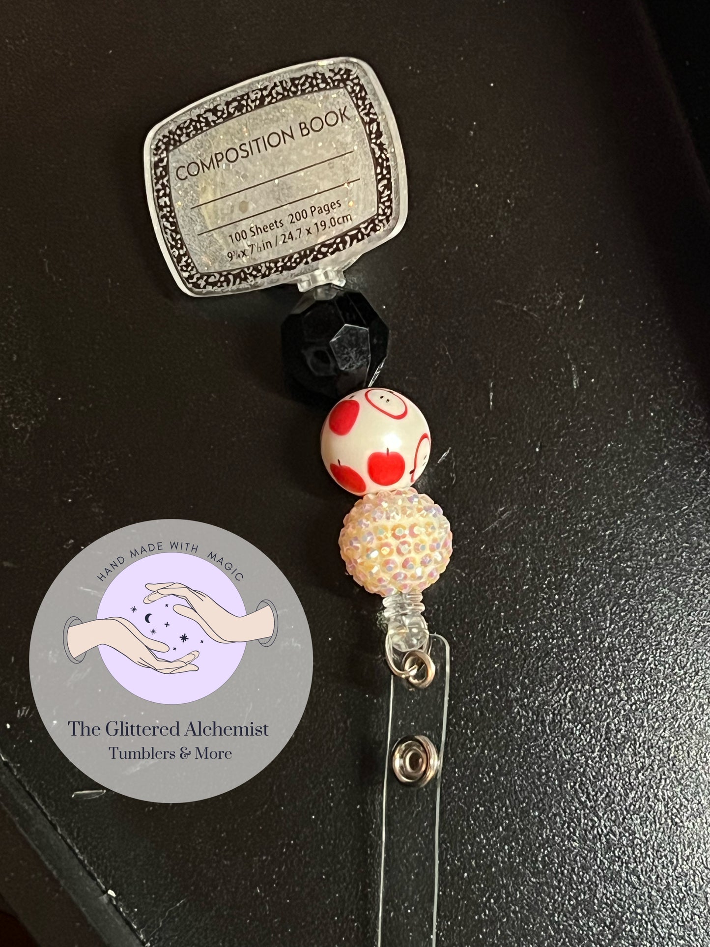 *Permanent* Composition Notebook Badge Reel