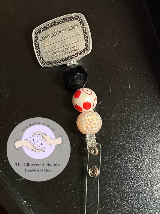 *Permanent* Composition Notebook Badge Reel
