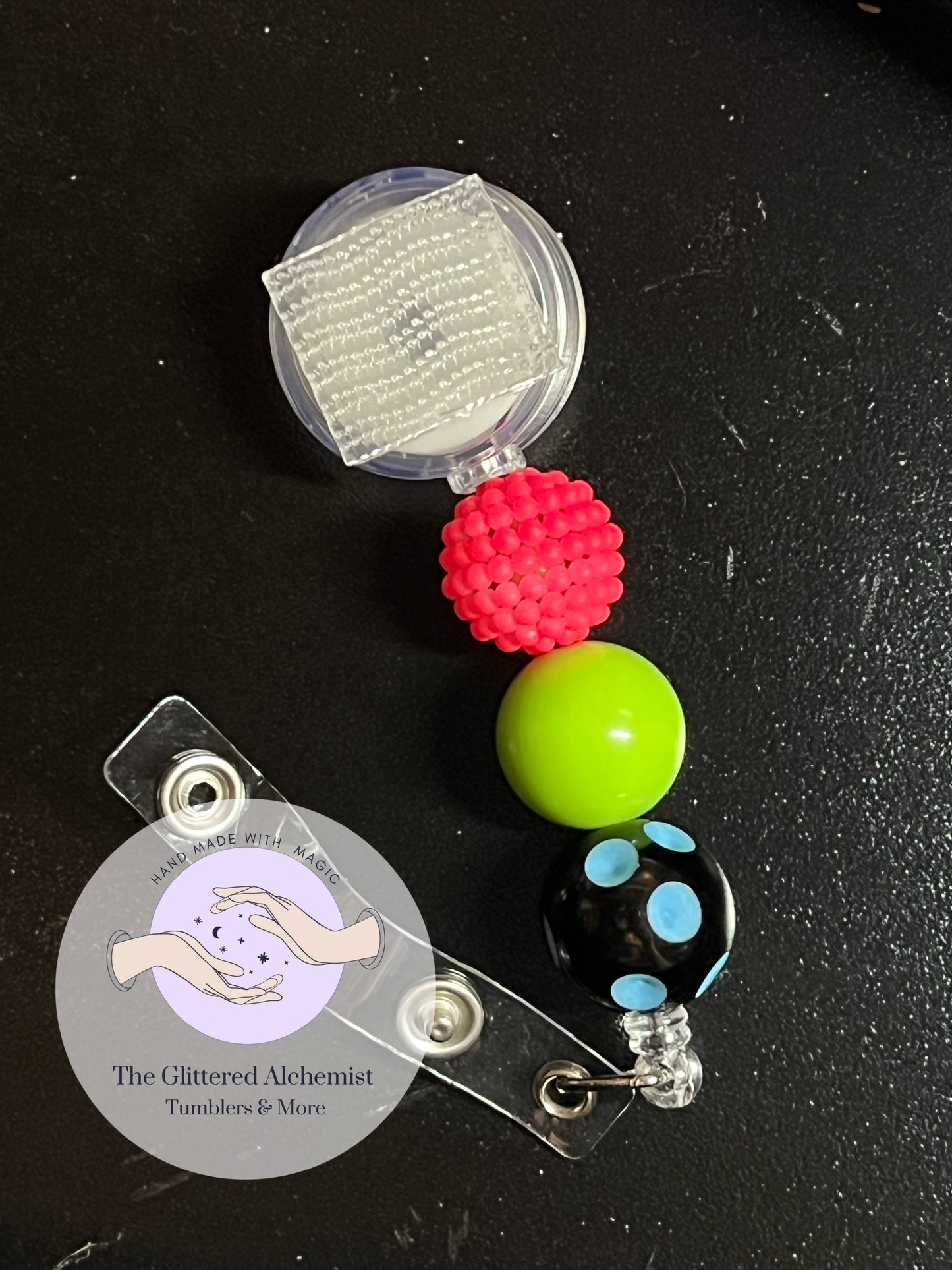 *INTERCHANGEABLE* Badge Reel Base Only~ NEON