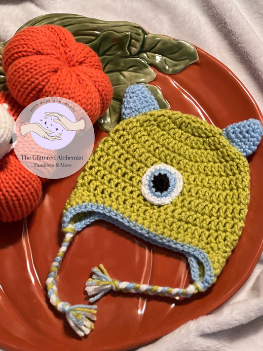 0-3 Months Crochet Monster Hat