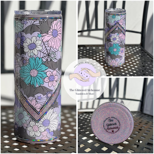 Floral Bats Tumbler