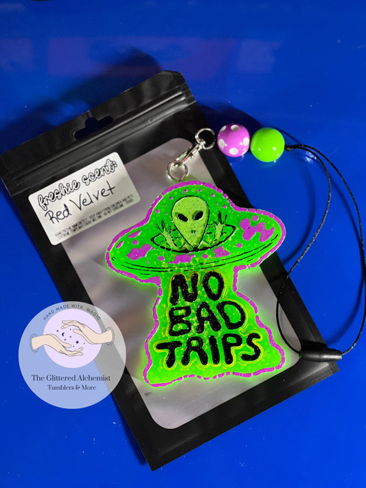 No Bad Trips Car Alien Freshie