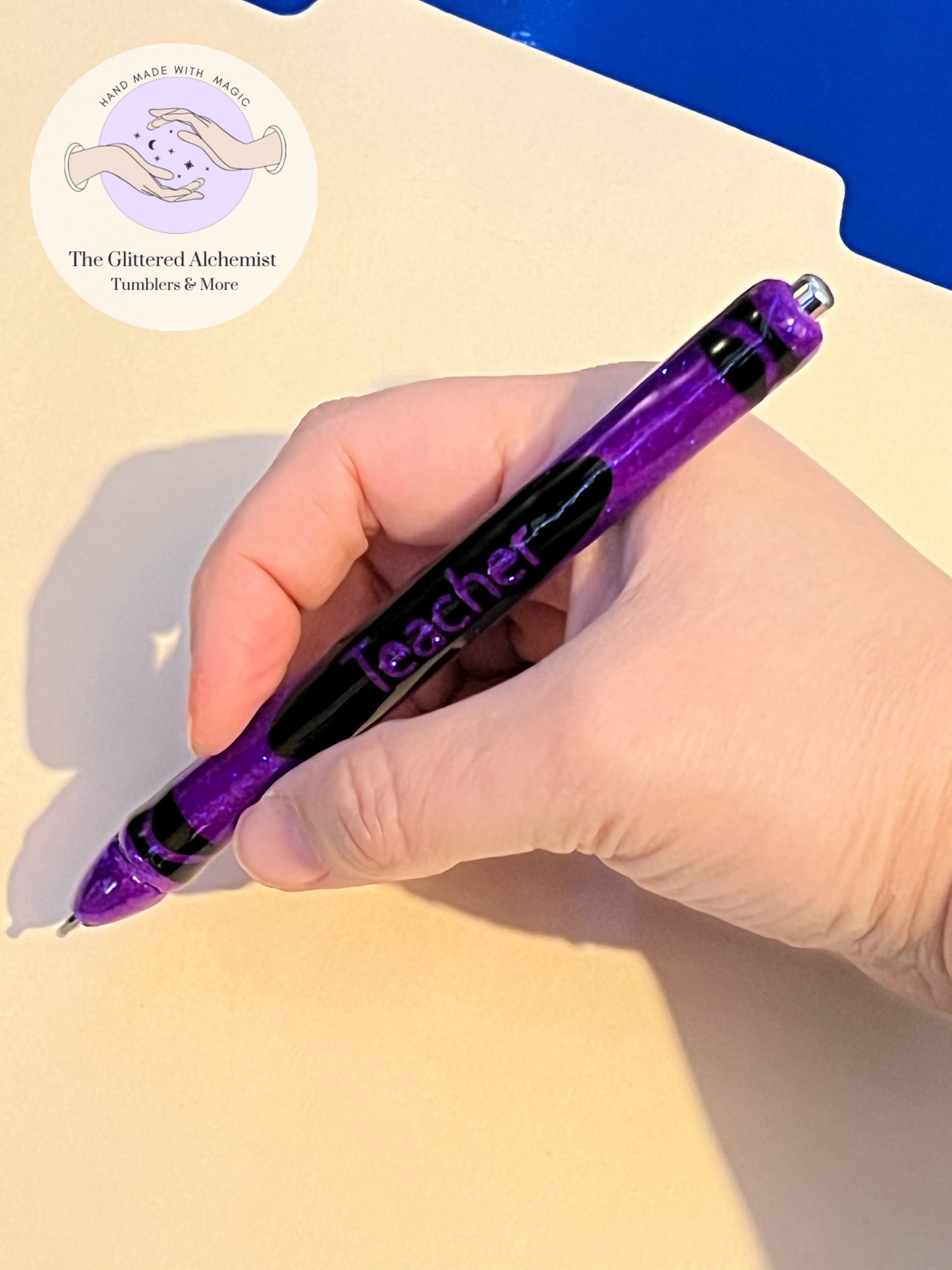 Purple Teacher “Crayon” Gel Pen