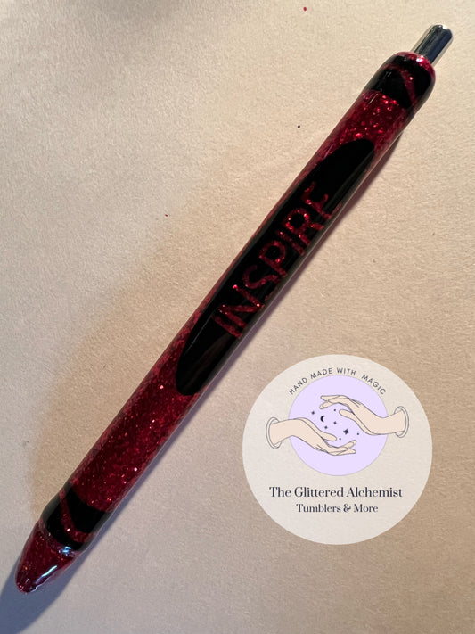 Red Inspire "Crayon" Gel Pen
