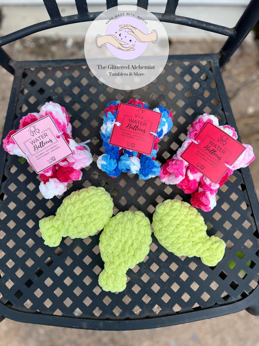 (Set of 3) Reusable Crochet Water Balloons